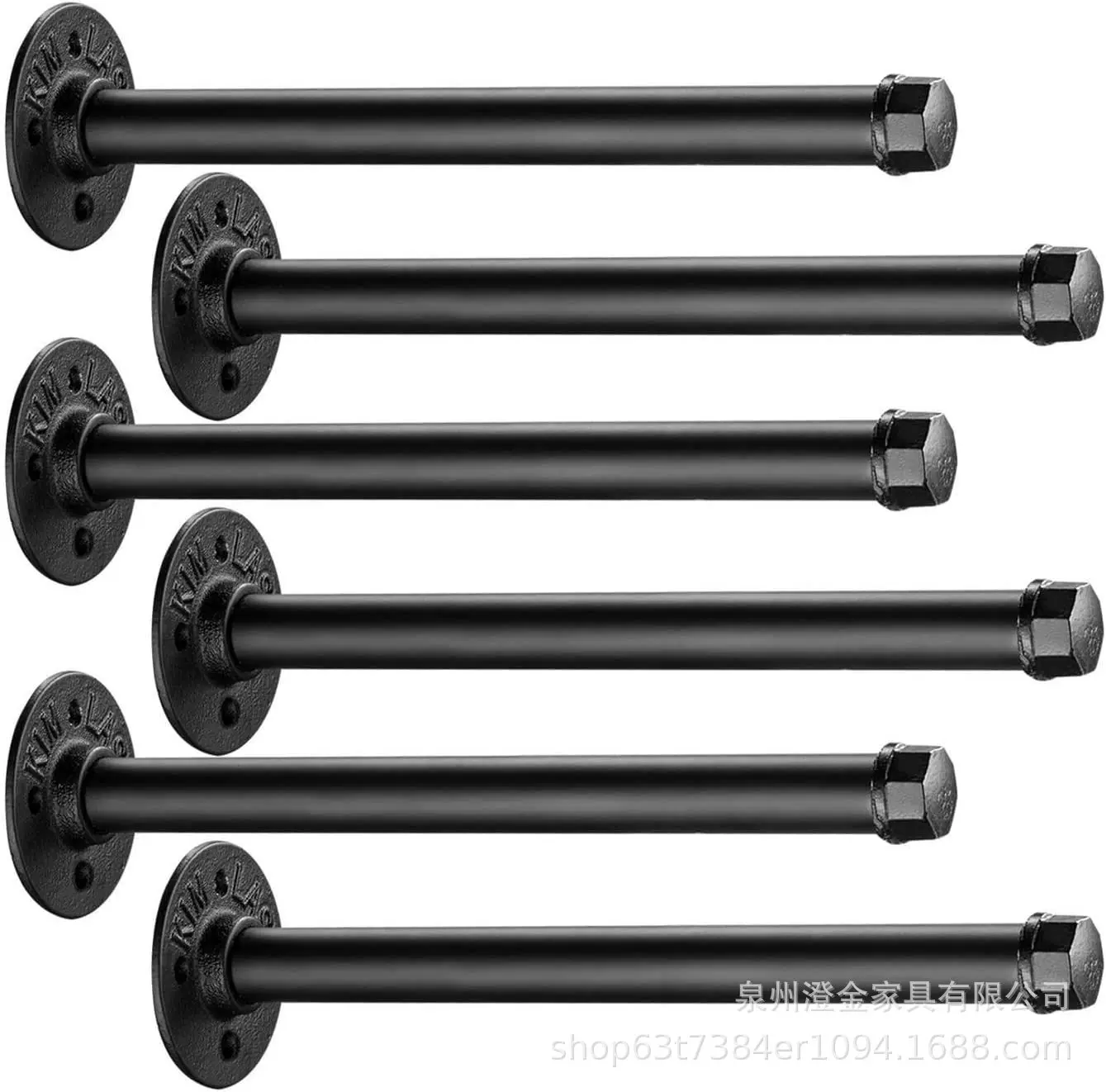 跨境壁挂铁艺水管支架工业风墙上置物架支撑托架做旧墙壁隔板支架