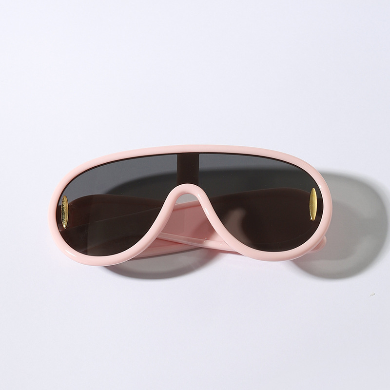 Gafas de Sol para niños INS celebridad de Internet europea y americana mismo estilo gafas de sapos de Marco grande de una pieza gafas de sol para niños de hip hop personalizadas