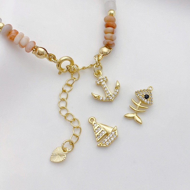 DIY Jewelry Accessories Classification 1 Piece Alloy Gold Plated Solid Color Pendant