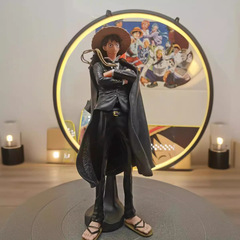 One Piece Art King 20th Anniversary Straw Hat Red Clothes Red Cloak Luffy Ace Zoro Sanji Figure Model