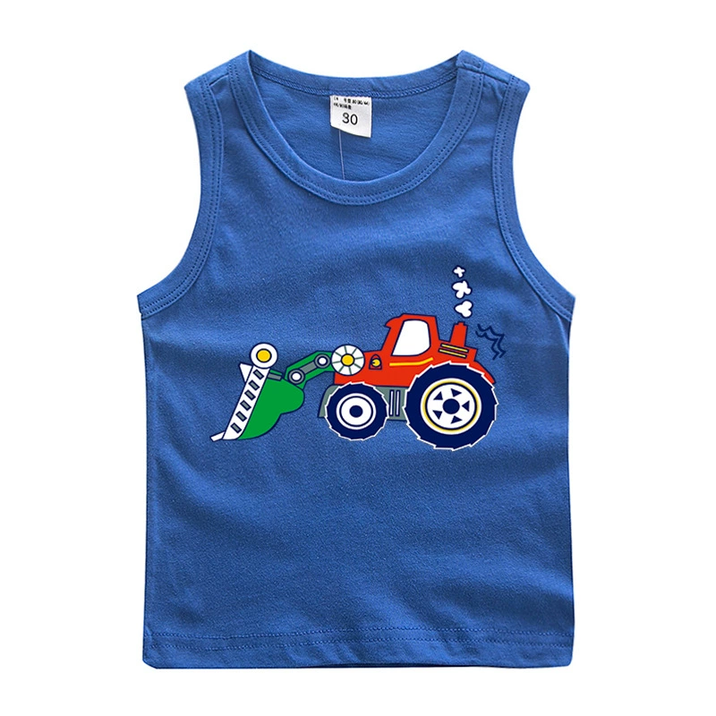 Футболка Tide для мальчиков, детская хлопковая легкая и тонкая летняя одежда без рукавов, дышащая, новая коллекция, принт, детская одежда