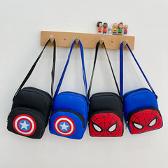Adorable Korean-style children's single-shoulder bag, cartoon anime superhero boy crossbody bag, casual versatile toddler zero money purse