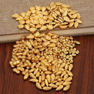 Alloy Peanut Solid Artificial Mini Alloy Melon Seeds Rice Corn Small Ornaments Chinese Gift Alloy Ingot