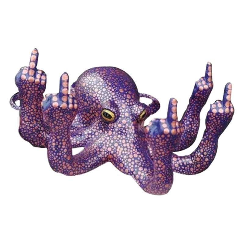 Трансграничные горячие продажи Осьминог вертикальный средний палец изделия из смолы Креативные украшения открытый двор креативные художественные украшения