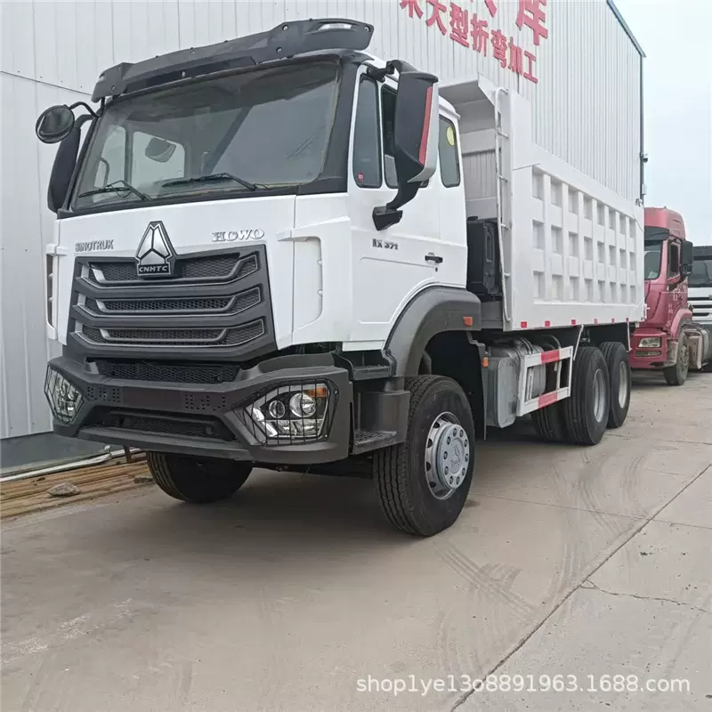 二手自卸车出口车型豪沃6x4自卸车371马力国三重型卡车