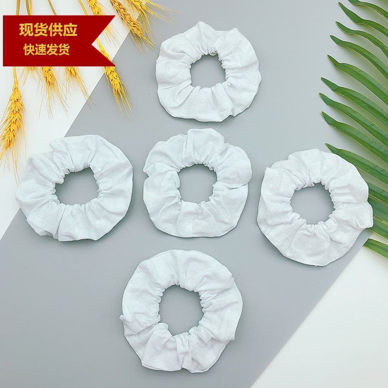 Cross-Border European and American Style Pure Cotton Scrunchies Tie-Dye Hair Accessories for Women, All-Cotton Elastic Hair Ties, European and American Style