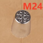 M24#13孔小草裱花嘴平价款绒毛发蒙布朗烘培DIY工具304不锈钢中号
