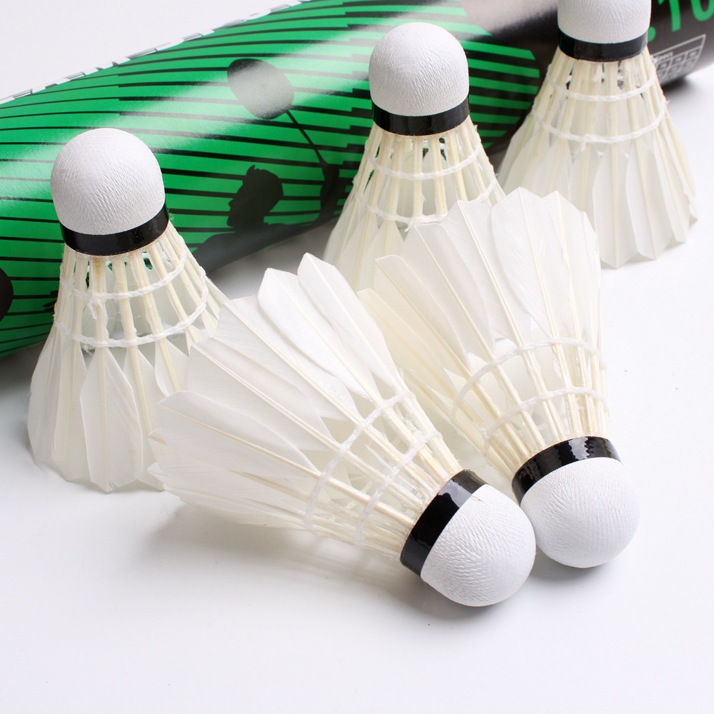 Badminton Professional Durable Practice Shuttlecock Training Duck Feather Shuttlecock 12 Pieces Amateur Indoor and Outdoor General-Purpose Flight Stable Badminton