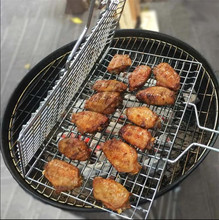 XEI3烧烤夹不锈钢烤鱼夹子烧烤网烤鱼网夹商用大号户外烤肉夹板烤