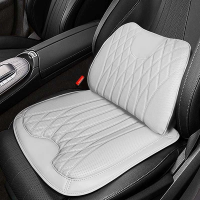 Seat cushion, seat cover, Luxury Increased Summer Driving Four - waist-supportcushion-high-grade-white
