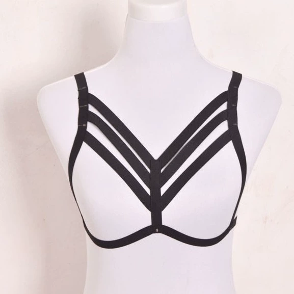 Black white red bra, elastic set, decorations, on elastic band