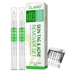 ELAIMEI Wart Pen, Wart Eraser Pen, Clear Light Wart Removal Cream Pen, Plantar Wart Wart Patch with Pen Set
