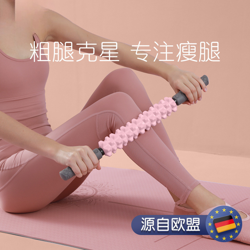 mace massage stick roller thin calf fascia stick muscle relaxation deep massage langya stick roller massager