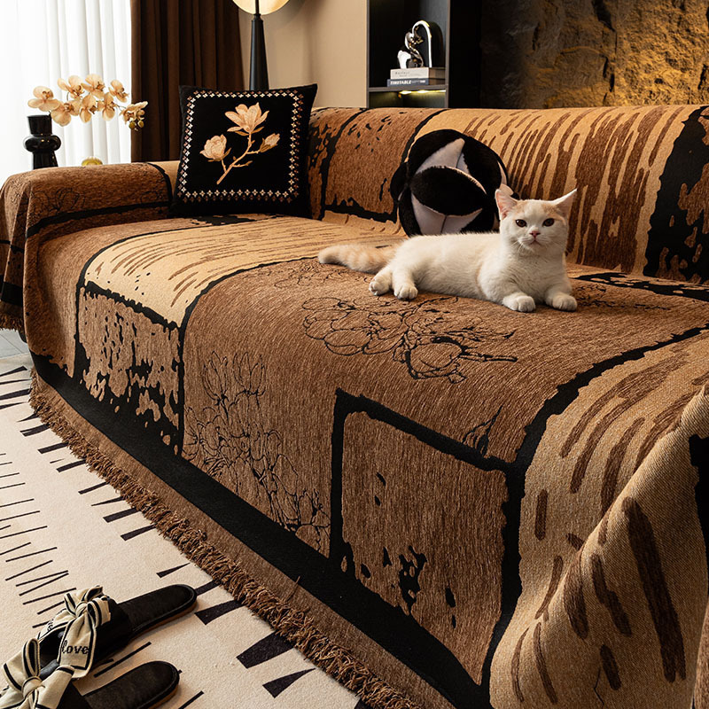 Chenille Sofa Cushion for All Seasons 2025 New Sofa Cover Fixed Anti-Slip Accessible Luxury High-End Cover Cloth Towel