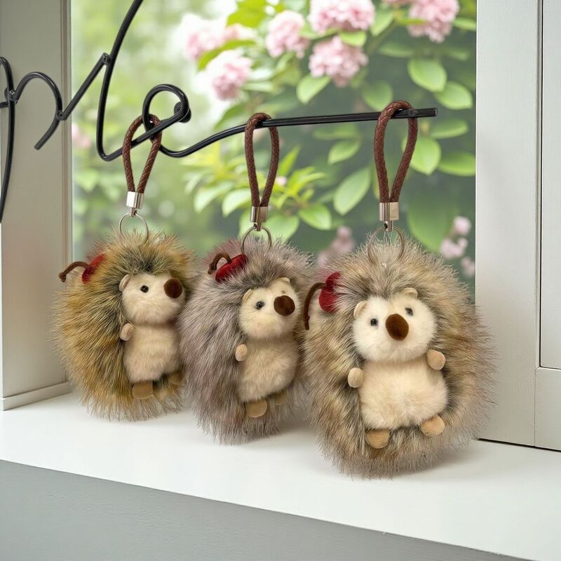 Cute Hedgehog Plush Pendant, Realistic Small Hedgehog Keychain, Bag Decoration, Cartoon Creative Gift Cute Hedgehog Plush Pendant, Realistic Small Hedgehog Keychain, Bag Decoration, Cartoon Creative Gift