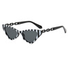 Triangle, trend glasses, metal chain, fashionable sunglasses suitable for men and women, 2022 collection, European style, wholesale