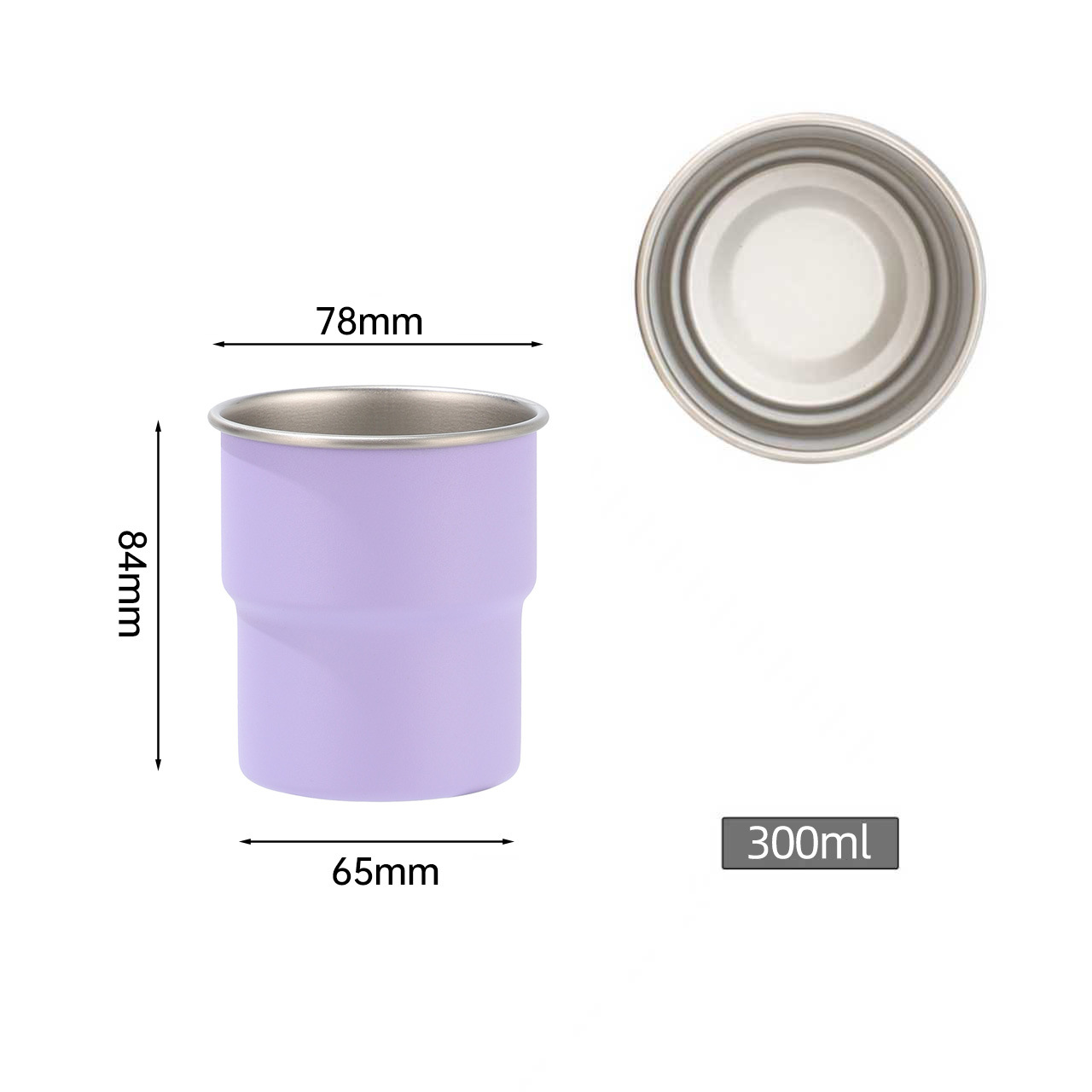 304 acero inoxidable paso taza de café de una sola capa rizado taza de agua portátil al aire libre acampando taza de cerveza de picnic