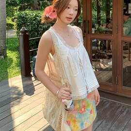 绿色碎花半身裙女早春2026新款高腰显瘦a字短裙小个子修身包臀裙