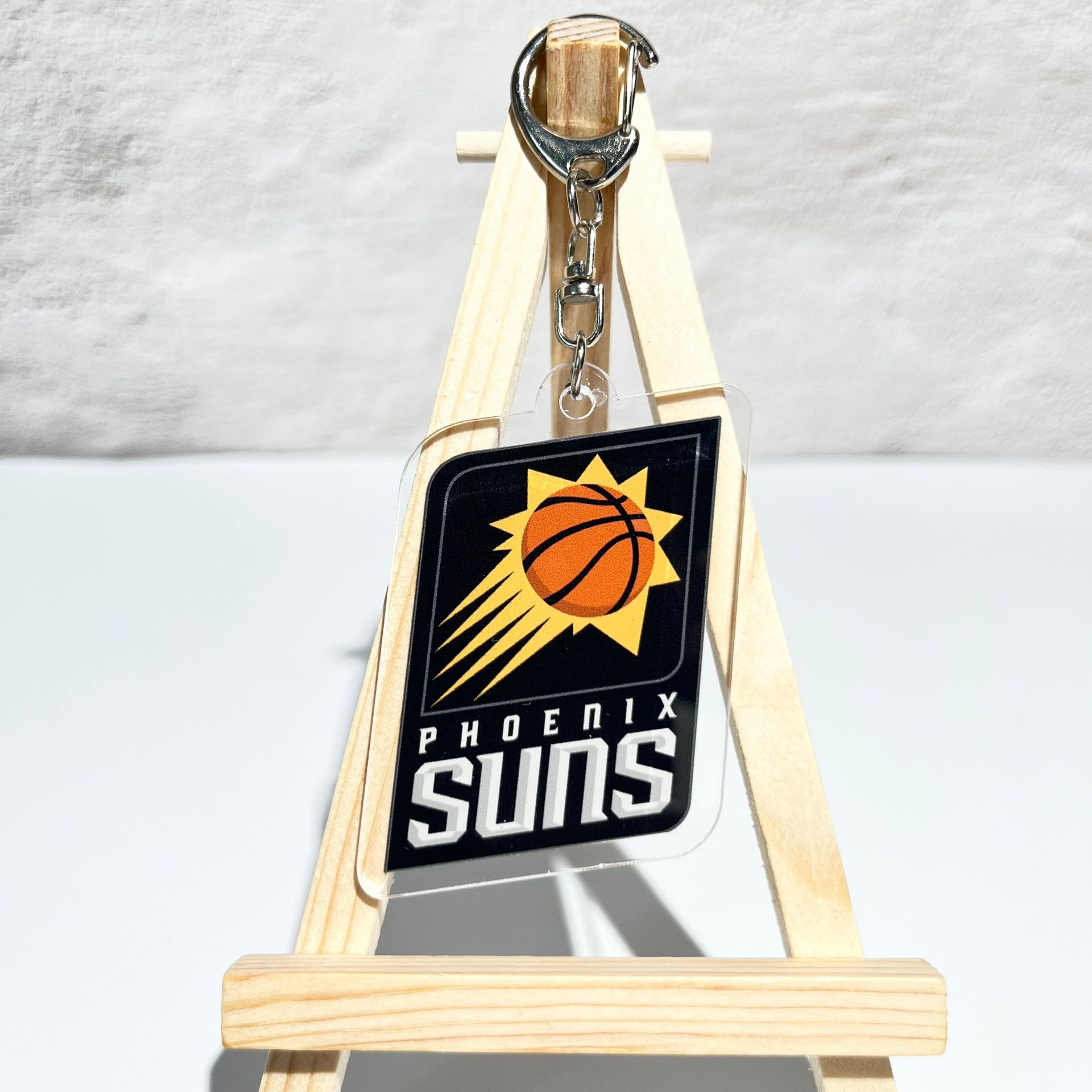 Colgar una guarnición Lakers Warriors net Clippers Cavaliers baloncesto llaveros mochila acrílico image 16