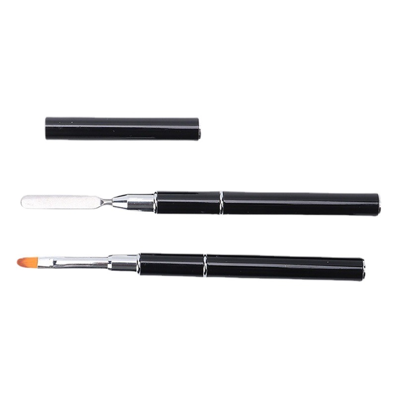 Nail Art Double-head Dual-purpose Glue Pen Quick Extension Glue Pen Steel Push Phototherapy Pen Crystal Pen Glue Embossing Rod