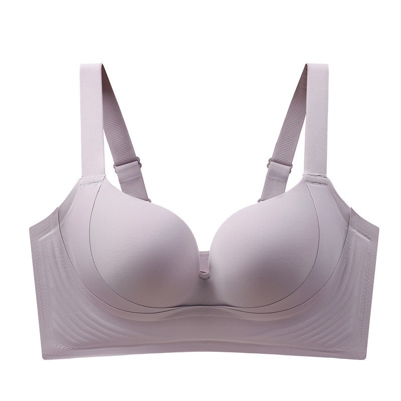 Gran tamaño de ropa interior de látex sin marcas para damas, pecho grande para mostrar un pecho pequeño para evitar la caída de la cola gorda mm delgada sujetador
