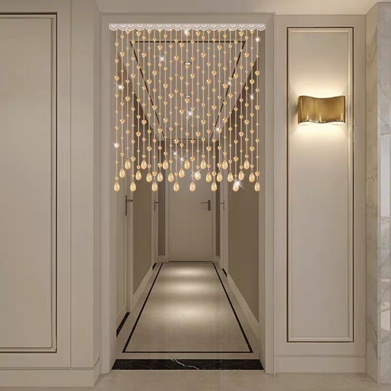Bead Curtain Crystal Partition Curtain Living Room Entrance Aisle Bathroom Screen Bedroom Home Door Curtain Decorative Curtain Bead Chain