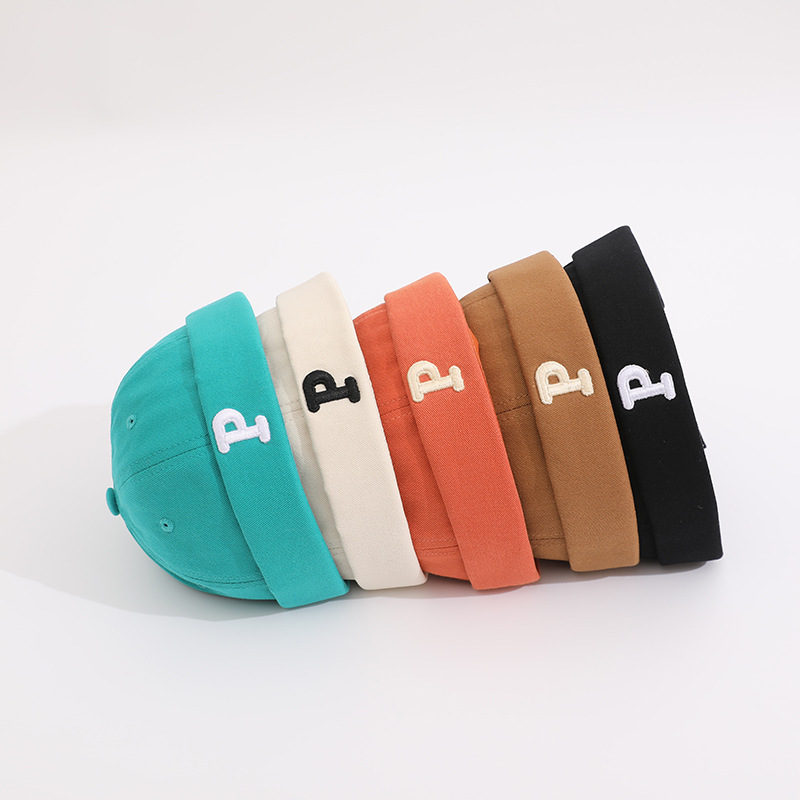 Chinese Style Childrens P Letter Pumpkin Cap For Spring Autumn_voghion.com