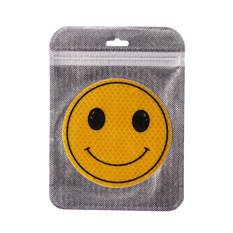 Spot Smiley Smiley Bolsas escolares de estudiantes Pegatinas reflectantes Pegatinas decorativas de bicicletas Pegatinas de advertencia reflectantes de noche Seguridad universal