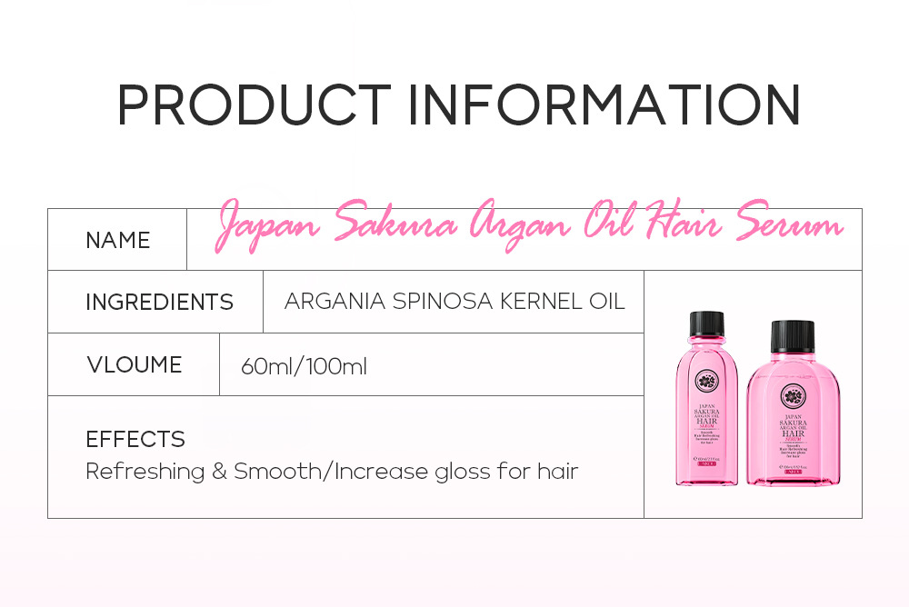 Óleo essencial de flor de cerejeira japonesa Laikou, 60ml, para cuidados com os cabelos, embalagem em inglês_voghion.com
