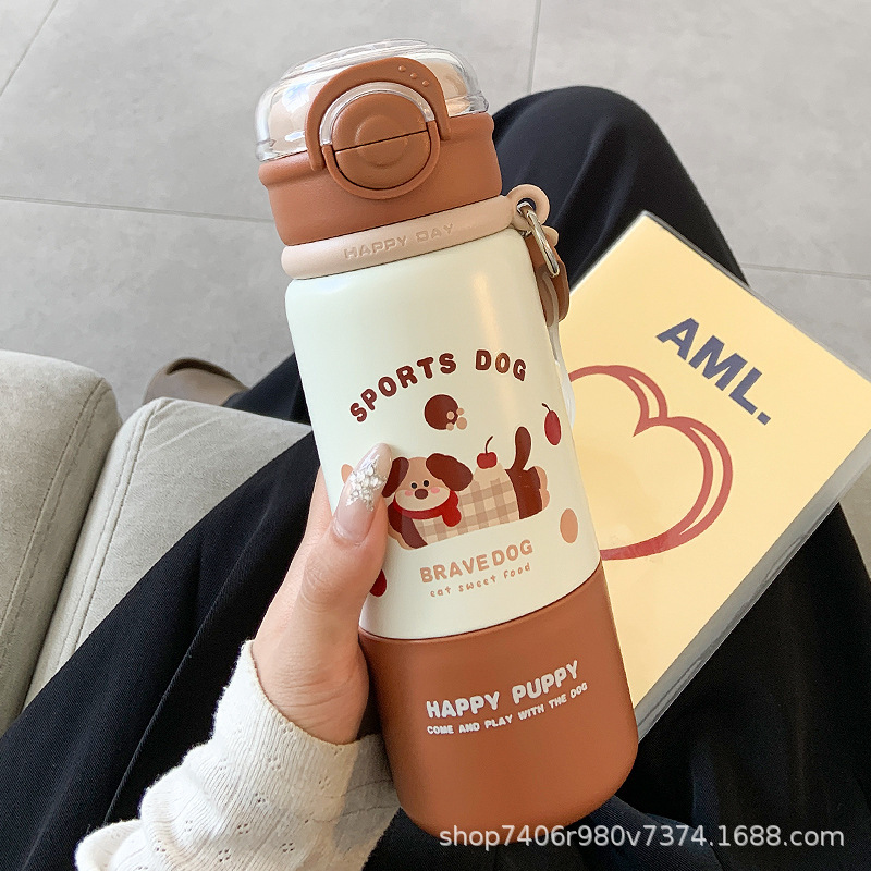 可爱保温杯女生吸管水杯女新款2025高颜值带盖可喝水便携学生杯子|undefined