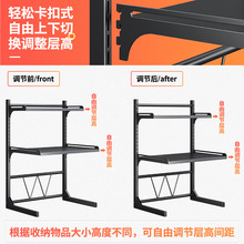 0FE9批发ins风微波炉置物架新款厨房烤箱架子台面家用一体多