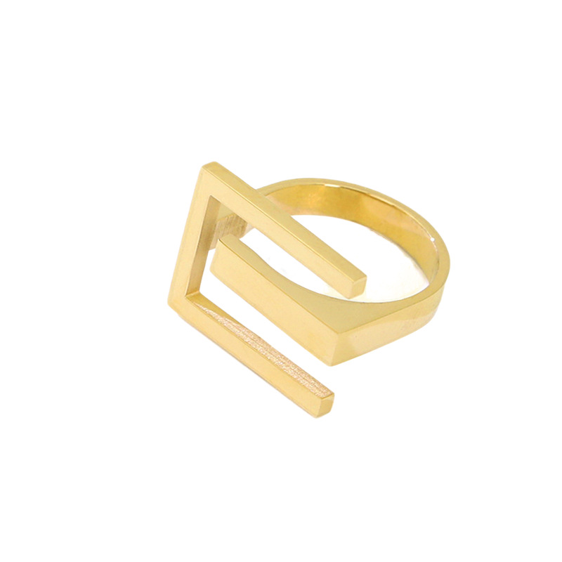 10g Weight Gold Plated Plating Material Rings Classification 1 Piece Quantity Holiday, Daily Occasion Stainless Steel Material Solid Color Pattern Women's Gender Plating Design Simple Style, Commute Style Simple Style Commute Solid Color Stainless Steel Plating Gold Plated Rings 3