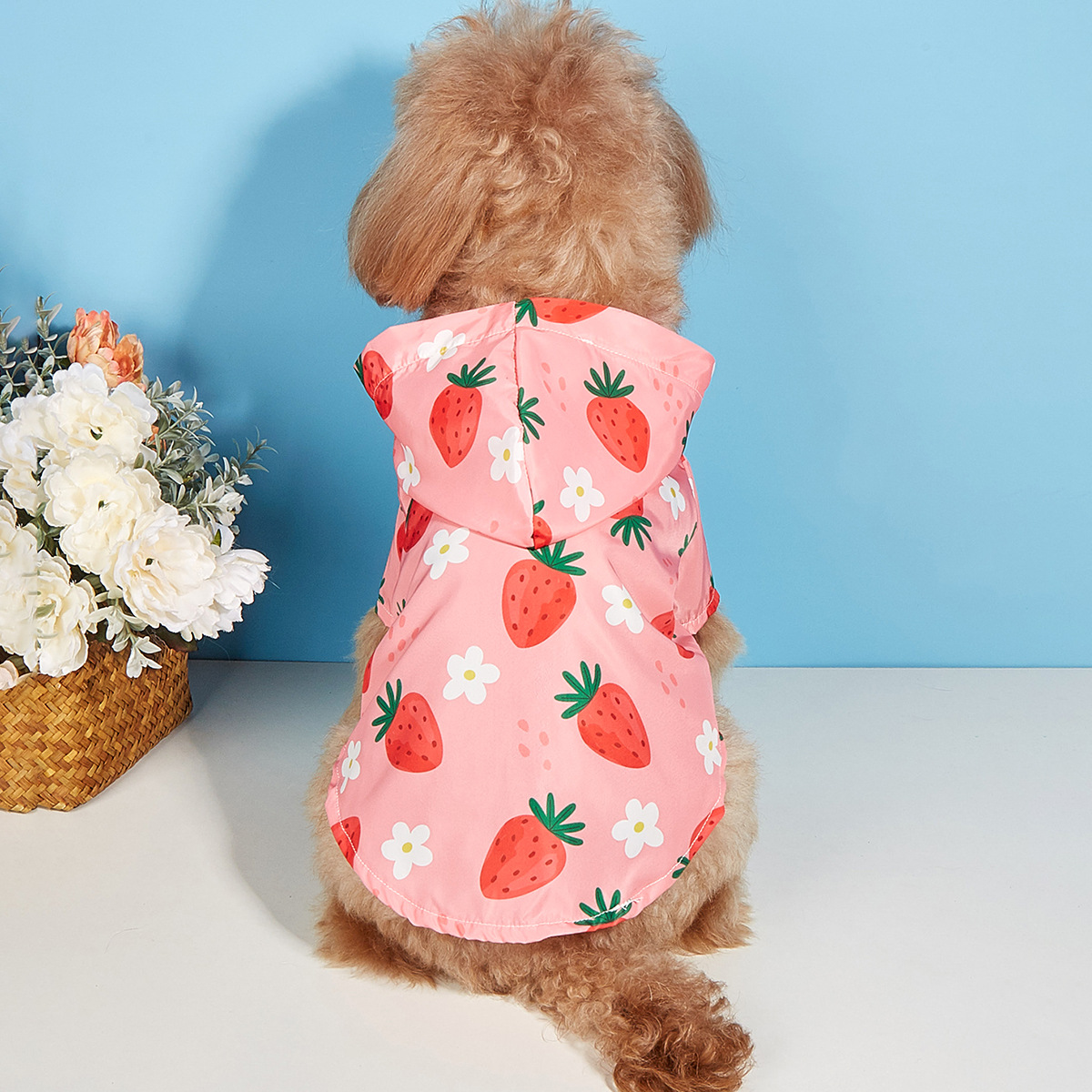 Cute Pastoral Polyester Strawberry Pet Clothing display picture 1