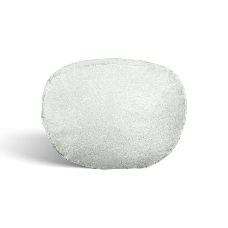 [숏벨벳머리받침] 블랙그레이-1개(둥근베개)