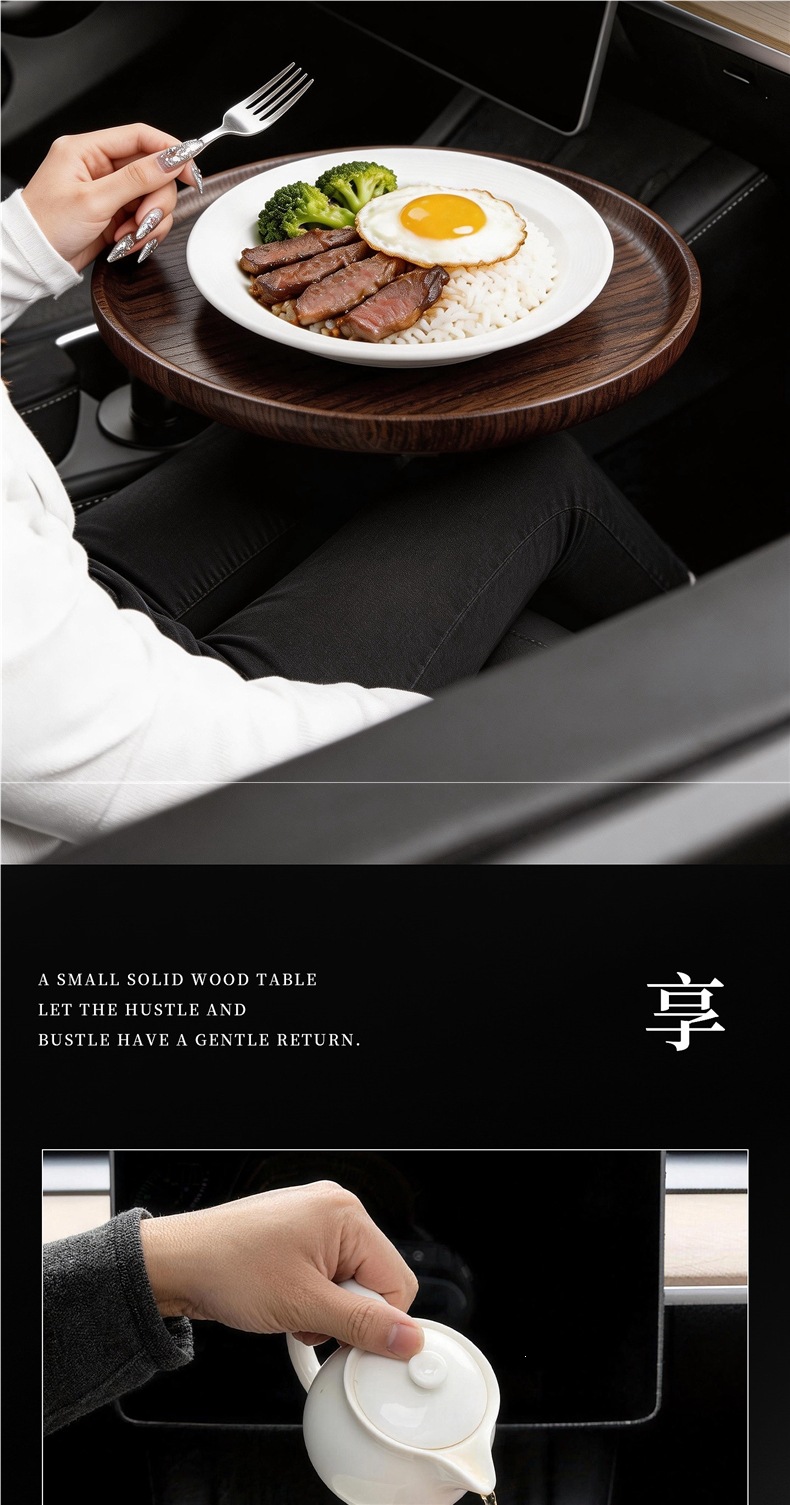High-End Car-Mounted Floating Table Board, Driver's Seat Table, Passenger Seat Tray, Suitable for Tesla Car Accessories
