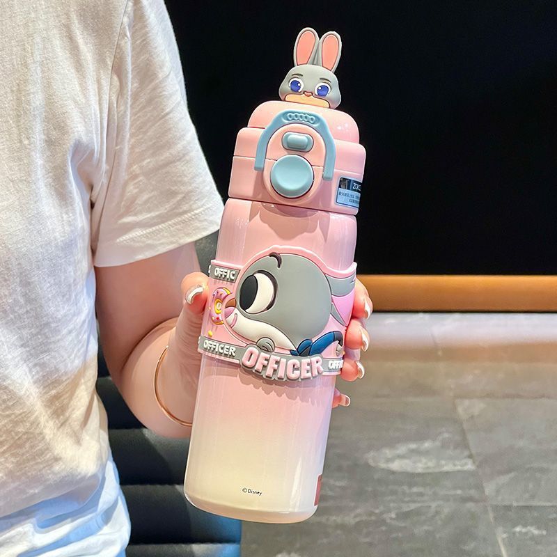 ストロベリーベア魔法瓶カップ ニック ダブルドリンク 男の子と女の子用 高見えストローカップ ジュディ 子供用学校専用カップ|undefined