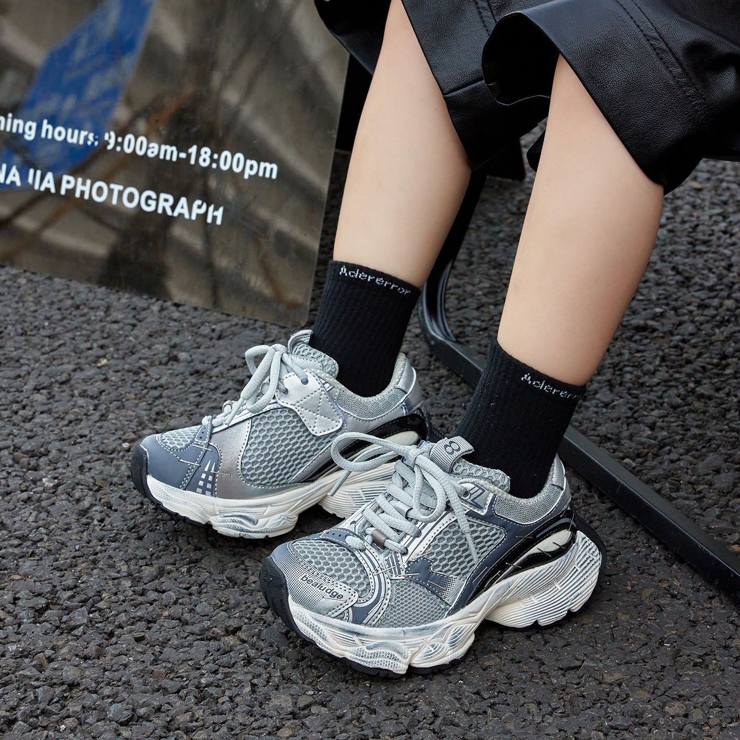Children's Sports 2025 Autumn New Fashion Vintage Stapler Boys' Dad Girls' Mesh Running Shoes_voghion.com