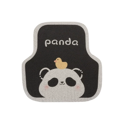 Blue Rain Car Floor Mats Cute Universal Foot Pad - naughty-panda-behind-the-mat
