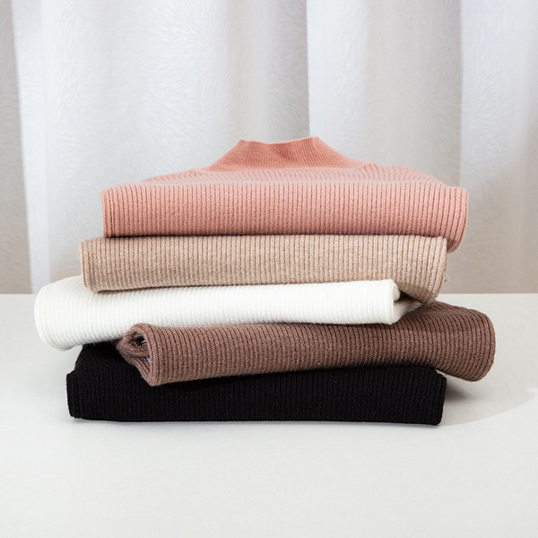 Solid color children's woolen base sweater