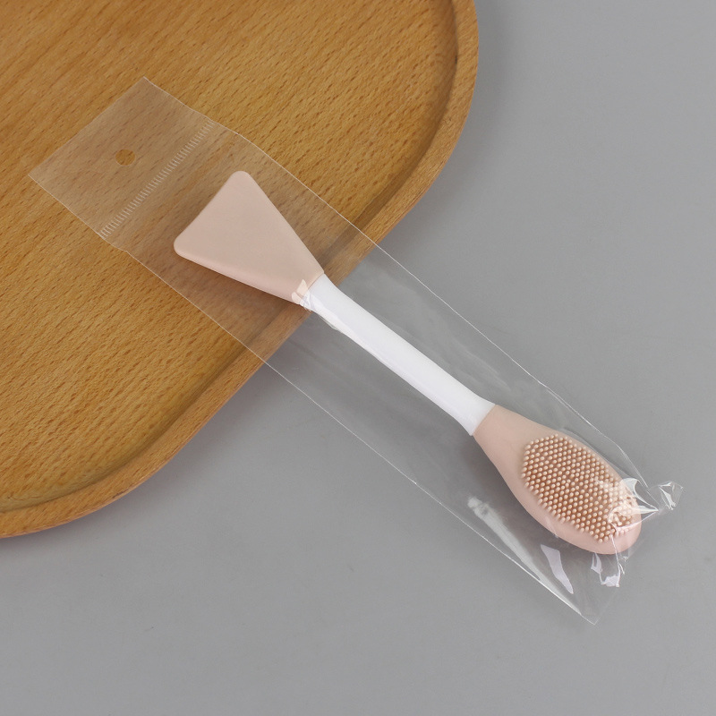 Cepillo de máscara de silicona de doble cabeza cepillo de lavado facial barra de cepillo de barro agitación de película ajustación barra de cepillo de doble propósito TPR cepillo de limpieza de cabeza de goma suave