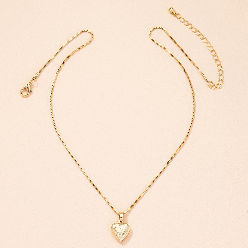 wholesale jewelry simple heart pendant necklace Nihaojewelry