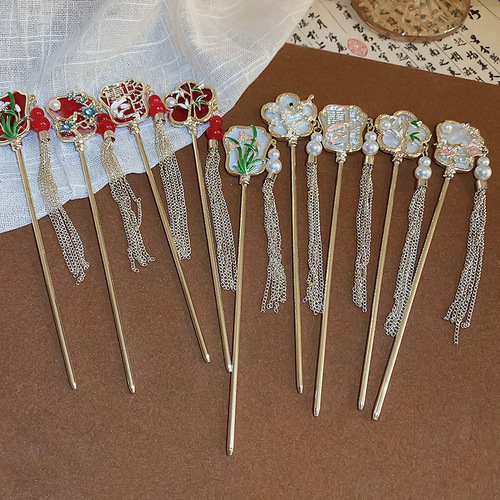 Ancient style hairpins, Hanfu hair accessories, wooden hairpins, Chinese style cheongsam, ancient costume hairpins, new Chinese style hairpins, hairpins for women