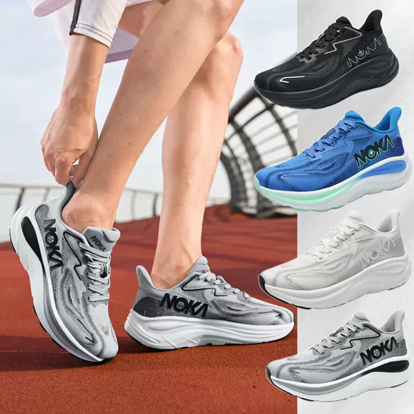 Wholesale Cross-Border Men's Casual Sports Shoes, Fashionable Cushioning Marathon Running Shoes, Trendy Summer Shoes, New Models