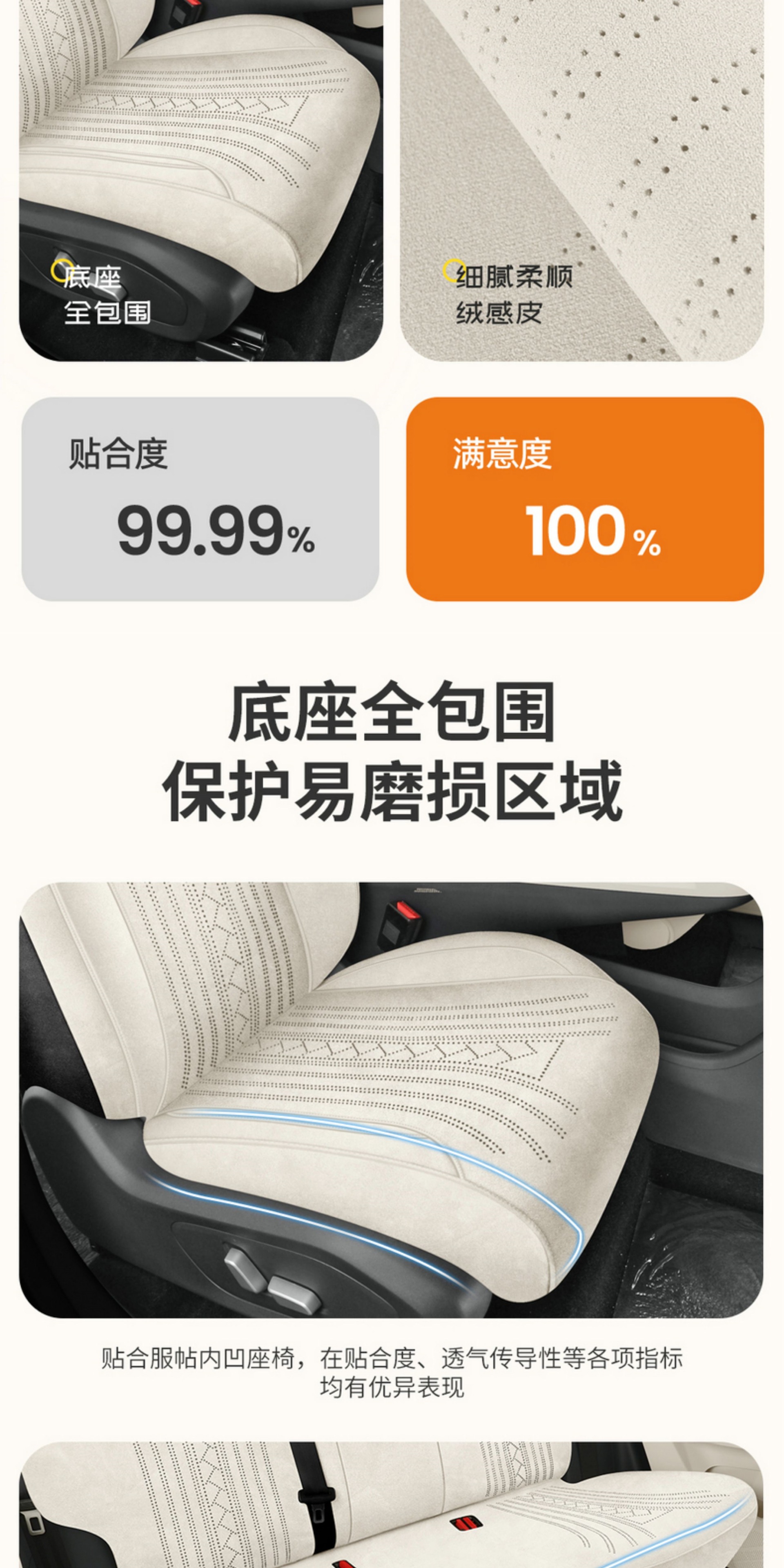 2025 Jihu T1 Special All-Inclusive Car Seat Cover, Four-Season Universal Seat Cushion, Suede Rams Seat Cover