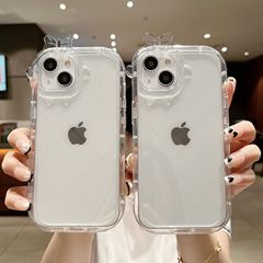 小怪獸透明素材殼12蘋果13Pro手機殼11透明iPhone14PRO軟殼保護套