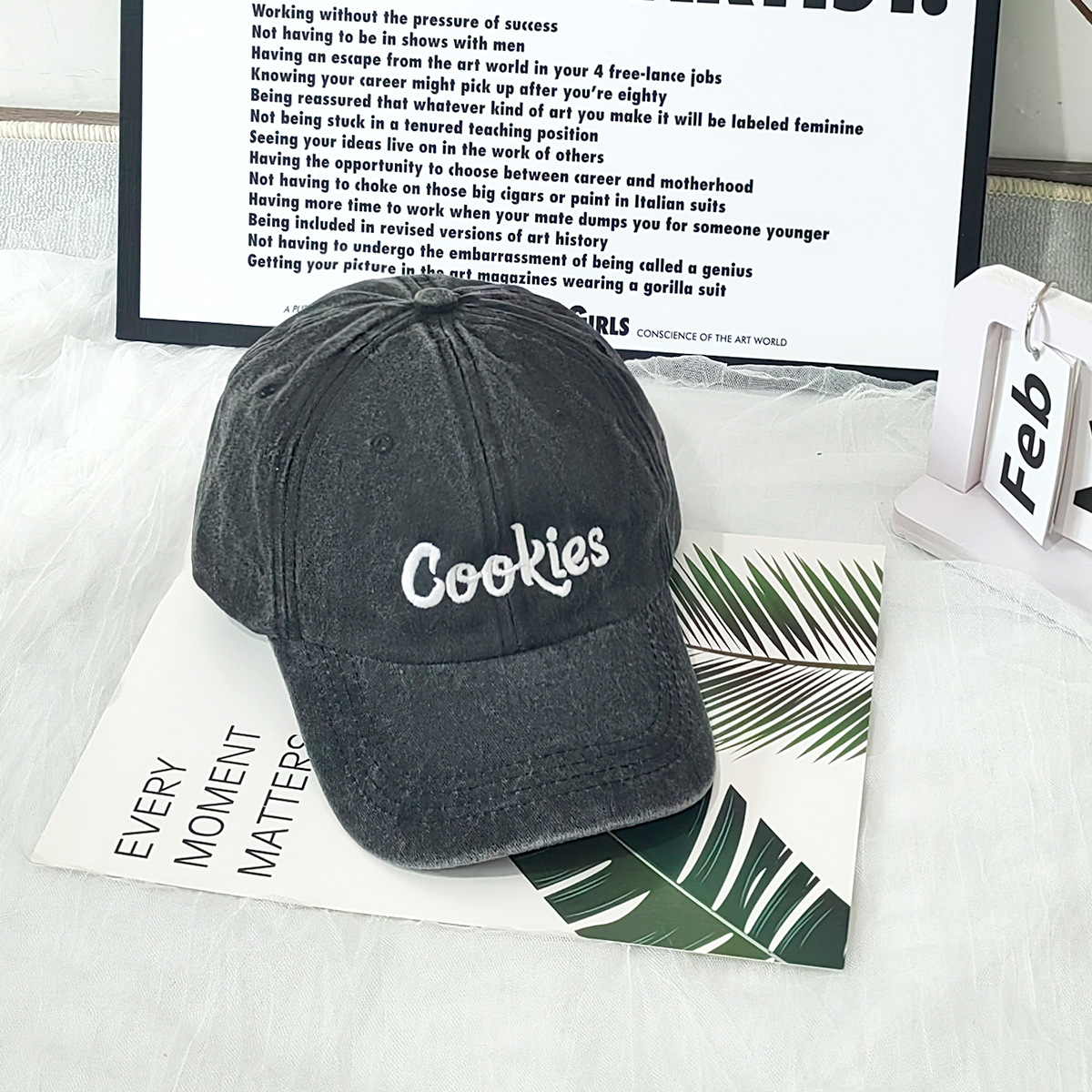 Unisex Een geborduurde gewassen cowboy honkbalpet voor heren en dames Modepersoonlijkheid in trend buiten_voghion.com