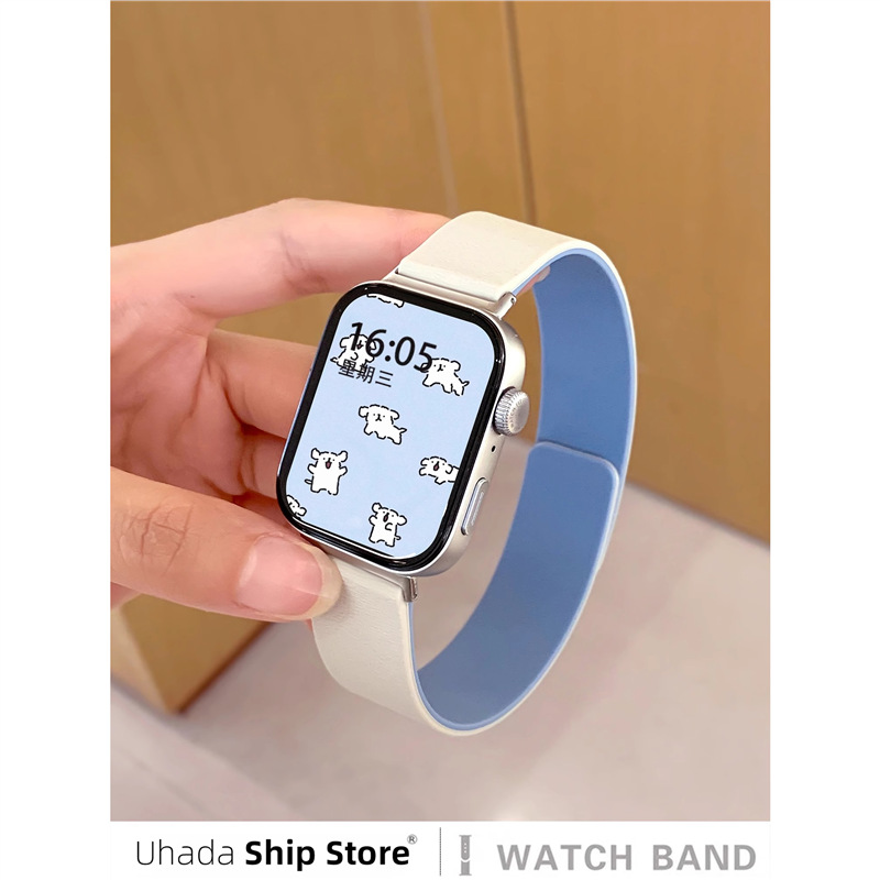 Suitable for Huawei Fit4 Watch Strap New Pebbled Soft Magnetic Huawei Fit3 Watch Strap Smart Fit2 Magnetic Watch Strap for Women