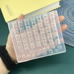 3D シリコーン三次元漫画 Labubu ネイルアートモールド手作りネイルデコレーションフィルム卸売高透明非白化