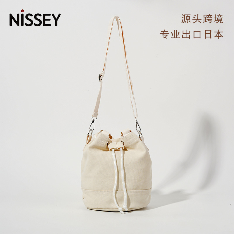 New Korean Style Canvas Bag for Women, Fashionable and Casual Portable Bucket Bag for Students, Versatile Shoulder Crossbody Bag Wholesale