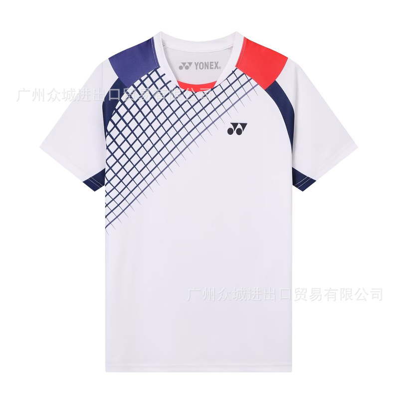 夏の新型YYバドミントン服子供スポーツウェア競技男女同型半袖上着通気速乾トレーニング服|undefined